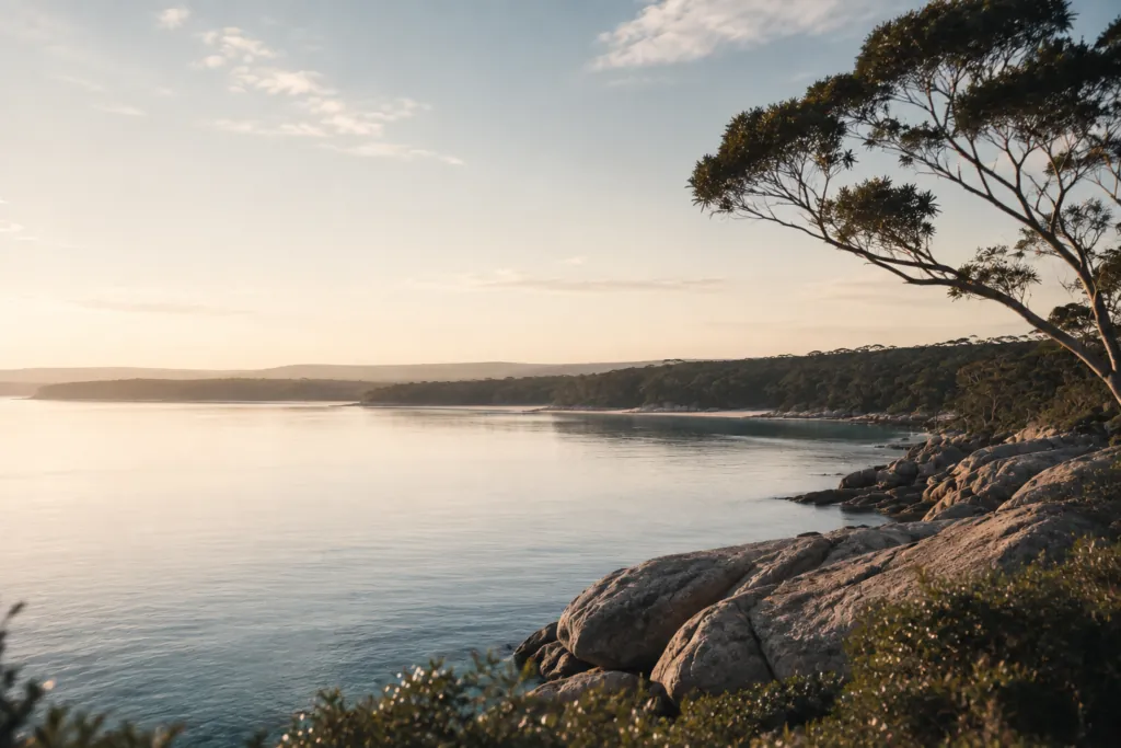 Calm water along the Jervis Bay coast